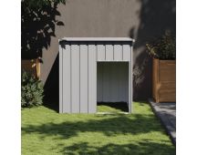 vidaXL Dog House with Roof Light Grey 110x103x109 cm Galvanised Steel