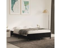 vidaXL Bed Frame Black 107x203 cm King Single Size Velvet