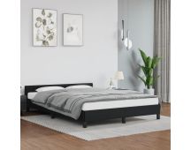 vidaXL Bed Frame Black 107x203 cm King Single Size Faux Leather