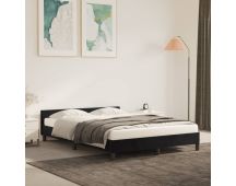 vidaXL Bed Frame Black 107x203 cm King Single Size Velvet