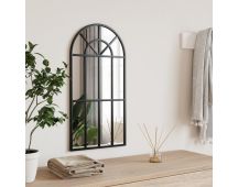 vidaXL Wall Mirror Black 30x60 cm Arch Iron