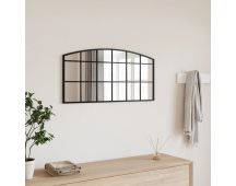 vidaXL Wall Mirror Black 80x40 cm Arch Iron