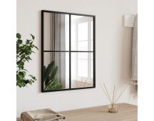 vidaXL Wall Mirror Black 40x50 cm Rectangle Iron