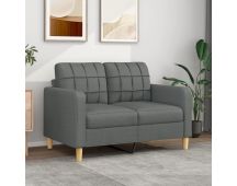 vidaXL 2-Seater Sofa Dark Grey 120 cm Fabric