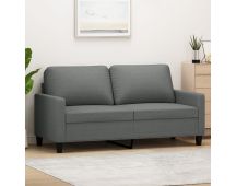 vidaXL 2-Seater Sofa Dark Grey 140 cm Fabric