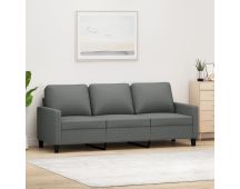 vidaXL 3-Seater Sofa Dark Grey 180 cm Fabric