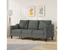 vidaXL 3-Seater Sofa Dark Grey 180 cm Fabric