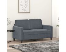 vidaXL 2-Seater Sofa Dark Grey 120 cm Velvet