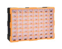 vidaXL Multi-drawer Organiser with 64 Drawers 52x16x37.5 cm