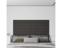 vidaXL Wall Panels 12 pcs Dark Grey 90x15 cm Fabric 1.62 m�