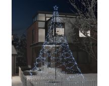 vidaXL Christmas Tree with Spike Cold White 3000 LEDs 800 cm