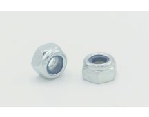 Zinc Plated 8mm Hex Nut with Nylon Insert