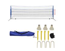 vidaXL Badminton Net Set with Shuttlecocks 500x155 cm