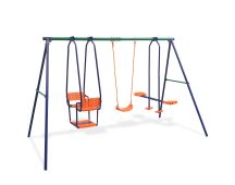 vidaXL Swing Set with 5 Seats Orange