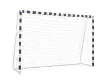 vidaXL Soccer Goal 300x200x90 cm Metal Black and White