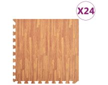 vidaXL Floor Mats 24 pcs Wood Grain 8.64 m� EVA Foam
