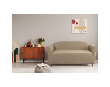 Elan Cambridge Extra-stretch Couch Cover Linen Two Seater Linen