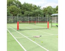 vidaXL Tennis Net Black and Red 400x100x87 cm Polyester