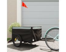 vidaXL Bike Cargo Trailer Black and Grey 45 kg Iron