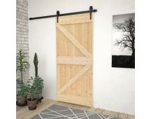 vidaXL Door 90x210 cm Solid Pine Wood