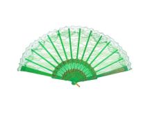 LACE FAN Hand Folding Wedding Party Bridal Spanish Costume Accessory - Green