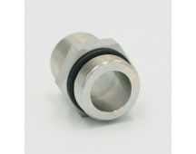 Steel Plated BSPP x UNO Hydraulic Nipple Fitting