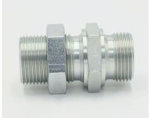 Steel Plated Bulkhead BSPP x BSPP Adaptor Fitting