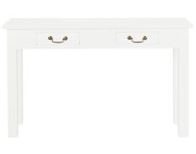 2 Drawer Straight Leg Sofa/Hall Table (White)