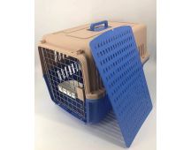 YES4PETS Large Dog Cat Crate Pet Carrier Rabbit Airline Cage With Tray And Bowl Blue