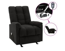 vidaXL Electric Massage Reclining Chair Black Fabric