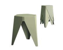 Artiss 4PC Puzzle Stool Bar Stools Stackable Green