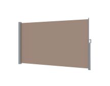 Instahut Side Awning Sun Shade Outdoor Blinds Retractable Screen 1.8X3M Brown