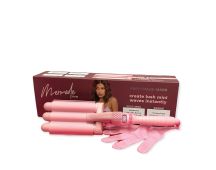 Mermade Hair Pro Waver Mini 25mm Pink 3 Barrel Styling Wand Mermaid Wave Tool