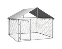 vidaXL Outdoor Dog Kennel with Roof 200x200x150 cm