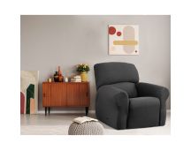 Elan Cambridge Extra-stretch Couch Cover Steel One Seater Recliner Steel