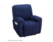 Artiss Recliner Chair Covers 1 Seater Velvet Navy