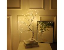 GOMINIMO Wood Desk Lamp- Bonsai Fairy Tree Lights Warm White-