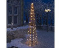 vidaXL Christmas Cone Tree 136 Warm White LEDs Decoration 70x240 cm