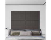 vidaXL Wall Panels 12 pcs Dark Grey 90x30 cm Fabric 3.24 m�