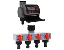 vidaXL Garden Water Timer with Single Outlet and Water Distributor