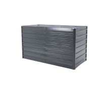 2-in-1 Raised Garden Bed Galvanised Steel Planter 240 x 80 x 77cm GREY