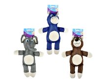 Chompers Dog Toy Animals -Donkey, Elephant, Bear - 1 x Colour Randomly Selected