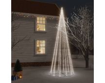 vidaXL Christmas Cone Tree Cold White 732 LEDs 160x500 cm