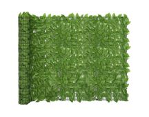 vidaXL Balcony Screen with Green Leaves 400x150 cm