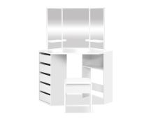 Artiss Dressing Table Stool Set Corner 5 Drawers White