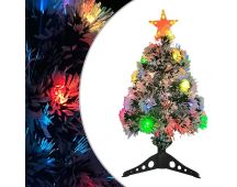 vidaXL Artificial Christmas Tree with LED White&Blue 64 cm Fibre Optic