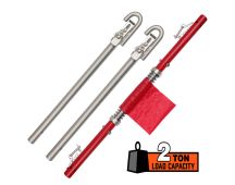 3Pcs 2 Ton Trailer Hitch 186cm Heavy Duty Tow Bar 4wd Trailer Spring Buffer Au