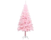 vidaXL Artificial Christmas Tree with Stand Pink 150 cm PVC