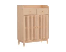 Artiss Shoe Rack Cabinet 4-Tier 16 Pairs Pine