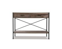 Artiss Console Table 2 Drawers Walnut Marconi